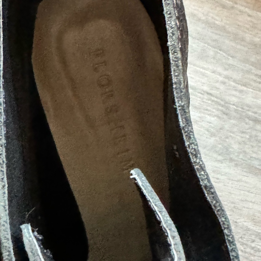 Florsheim Black Pebble Leather Lace Up 3.5” Heeled Booties. Size 38 - Picture 8 of 11